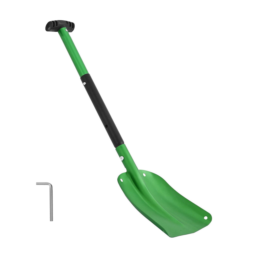 Snow Shovel for Driveway, 8.5 in Wide Aluminum Alloy Snow Shovel with T-shaped Handles, Large Capacity Snowplow Shovels, Portable & Lightweight Snows Removal Tool for Garden Car Camping