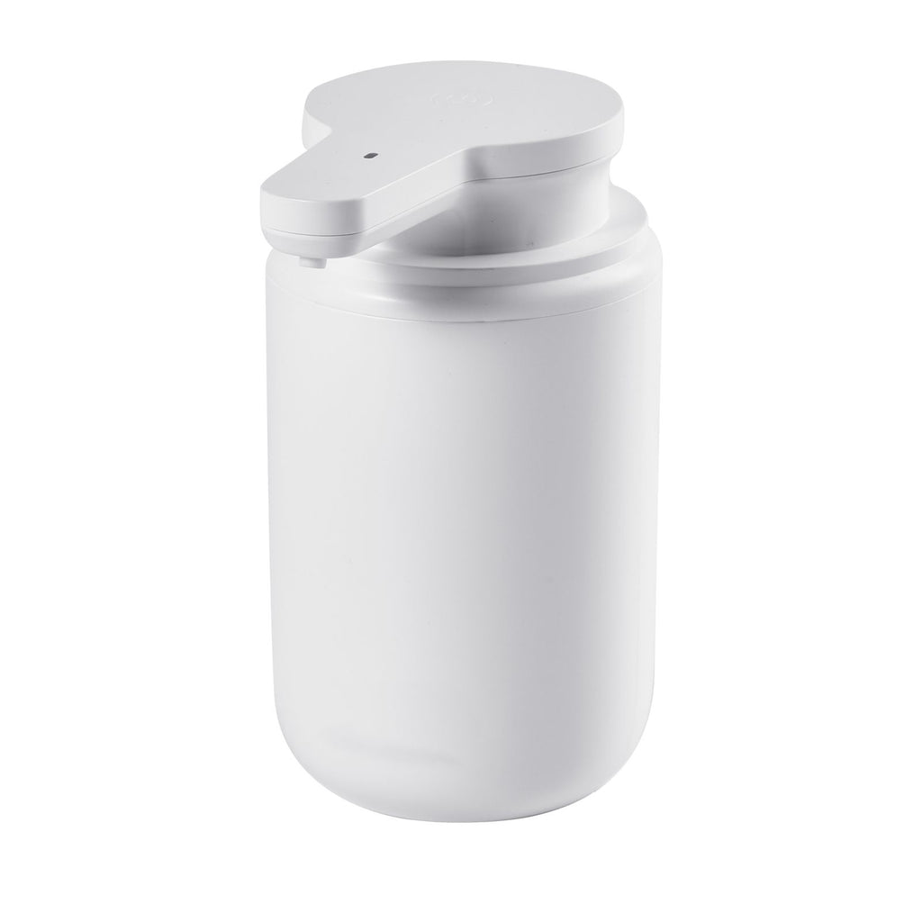 Soap Dispenser, 300 ml / 10 oz, Rechargeable Automatic Hand Soap Dispenser with Pump, 2 Adjustable Levels, Modern Touchless Liquid Foam Container with Indicator for Bathroom and Kitchen, White