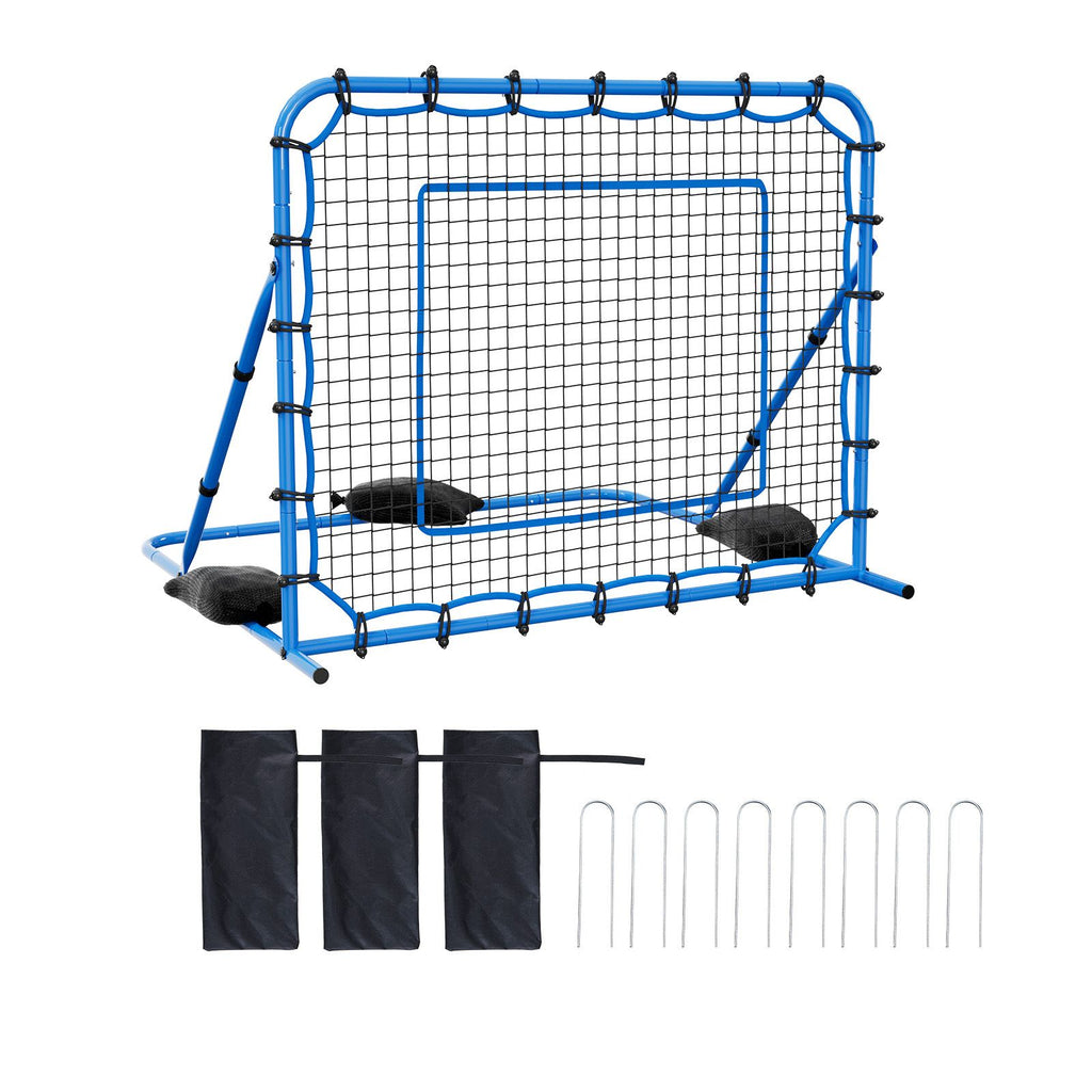 Soccer Rebounder Net, Quick-Switch Angle Soccer Goal Rebounder for Control, Passing Practice, Heavy-Duty Iron Frame & PE Net, Easy Setup Ball Training Aids & Equipment for Teens&Adults,5 x 4 ft