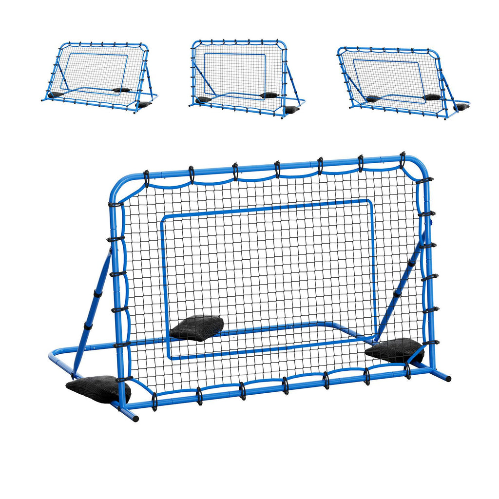 Soccer Rebounder Net, Quick-Switch Angle Soccer Goal Rebounder for Control, Passing Practice, Heavy-Duty Iron Frame & PE Net, Easy Setup Ball Training Aids & Equipment for Teens&Adults,6 x 4 ft