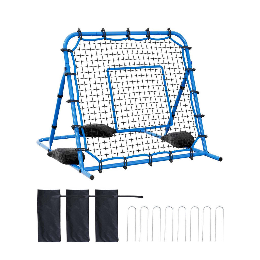 Soccer Rebounder Net, Quick-Switch Angle Soccer Goal Rebounder for Control, Passing Practice, Heavy-Duty Iron Frame & PE Net, Easy Setup Ball Training Equipment for Teens&Adults,3.7 x 3.7 ft