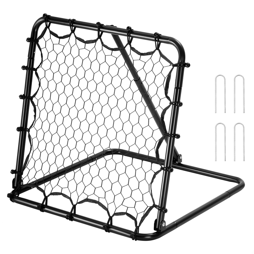 Soccer Rebounder Rebound Net, Kick-Back 34"x34", Portable Football Training Gifts, Fully Adjustable Angles Goal Net, Aids & Equipment for Kids Teens & All Ages, Easy Set Up & Perfect Storage