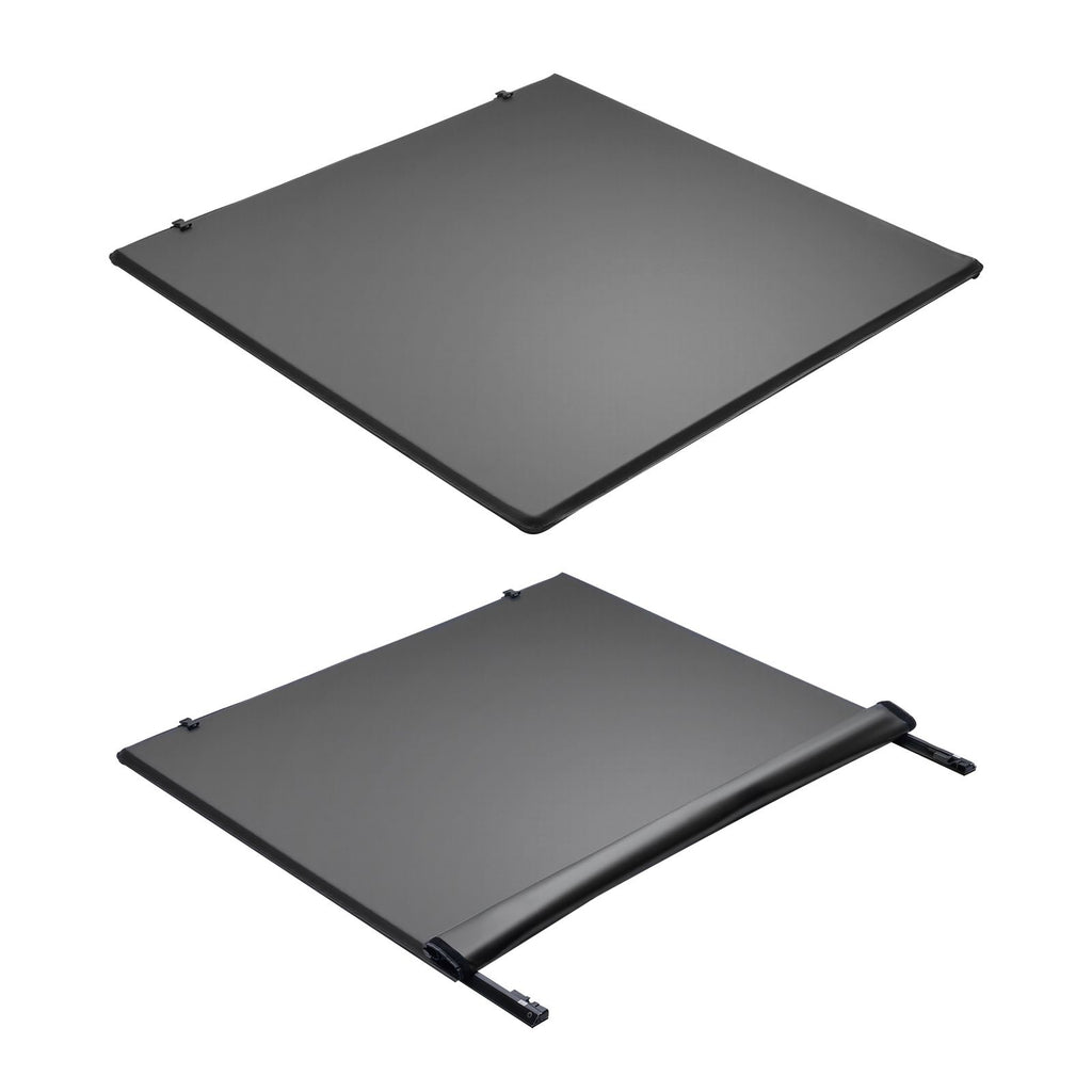 Soft Roll-Up Truck Bed Tonneau Cover, Compatible with 2017-2025 Honda Ridgeline, Fits 5 ft (5 ft 4 in/64 in) Bed, Triple-Layer Heavy-Duty PVC Tonneau Cover with Three Aluminum Alloy Support Bars