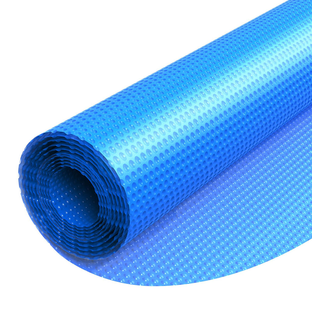 Solar Pool Cover, 18 ft Round Pool Bubble Cover, 12 Mil Pools Solar Blanket with Bubble & PE Material, Daytime Heat Absorption, Nighttime Heat Retention, Heat Retaining Solars Covers, Blue