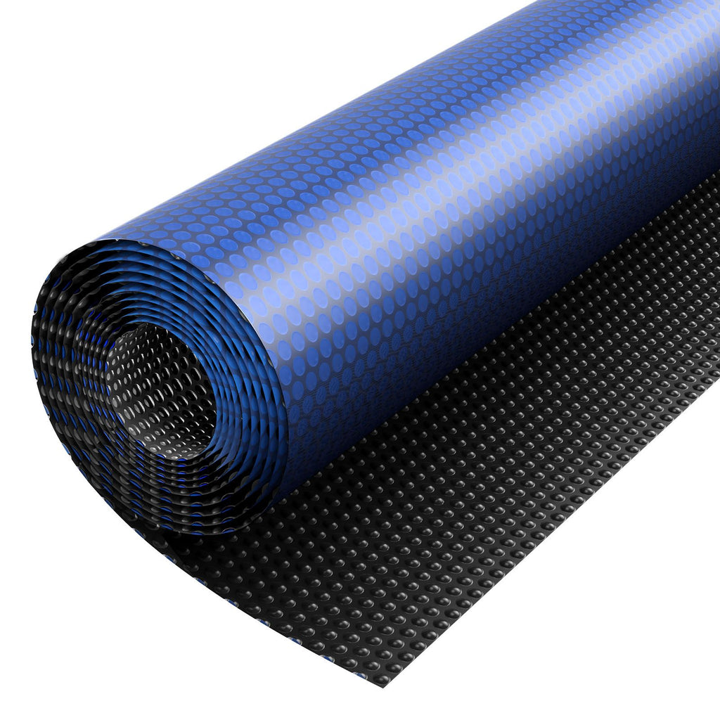 Solar Pool Cover, 32 x 16 ft Pool Bubble Cover, 16 Mil Pools Solar Blanket with Dual Heat-Locking Air Layer for Pools, Daytime Heat Absorption, Nighttime Heat Retention, Blue & Silver, Cuttable