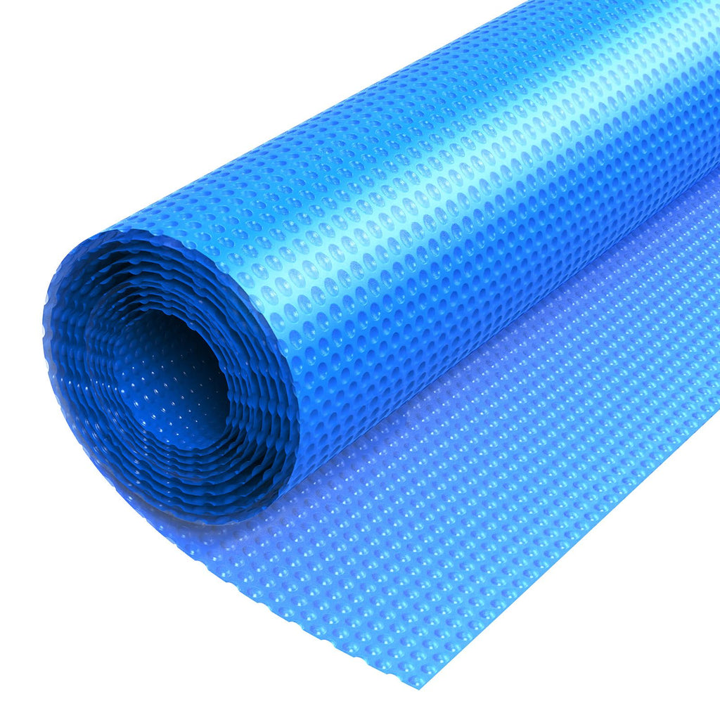 Solar Pool Cover, 36 x 16 ft Rectangle Pool Bubble Cover, 12 Mil Pools Solar Blanket with Bubble & PE Material, Daytime Heat Absorption, Nighttime Heat Retention, Blue
