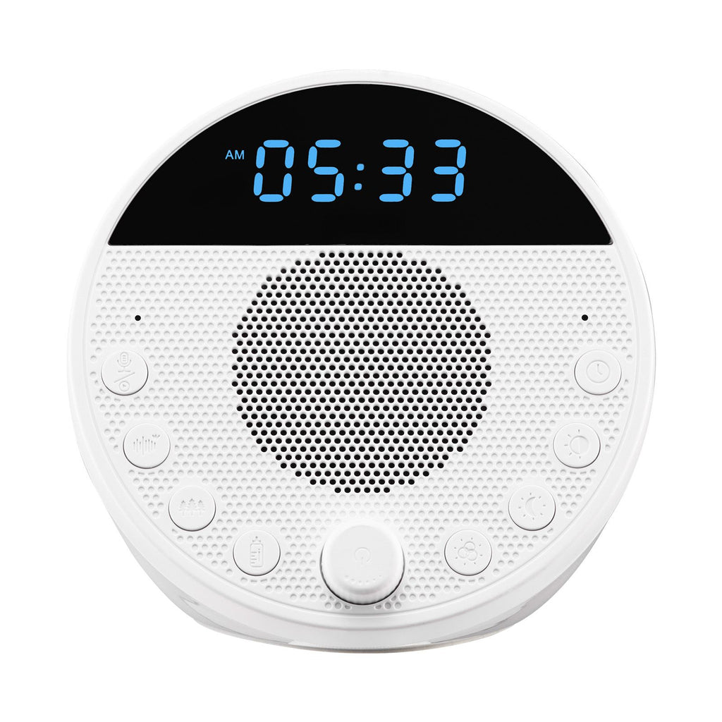 Sound Machine, 18 Soothing Sleep Sounds and 7-Color Night Light, 5-in-1 White Noise Sound Machine with Dual Alarms, Auto-Off Timer and Memory Function, for Baby, Adults, Home, Office & Travel