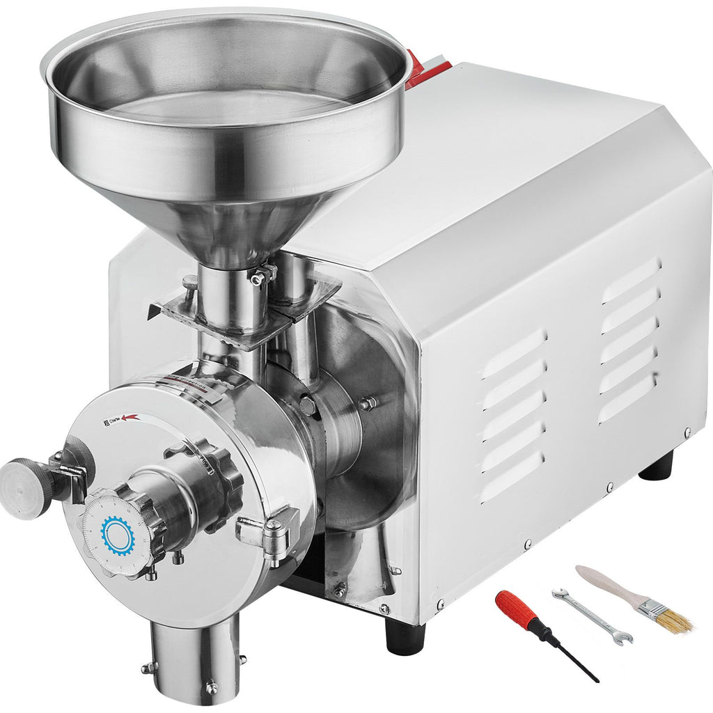 Soybean Grinder Commercial Grinding Machine for Spices 3000W Corn Mill Grinder 100 KG/H Stainless Steel Corn Grinder Industrial Flour Milling Machine for Pepper Soybean Peanut Corn Grains