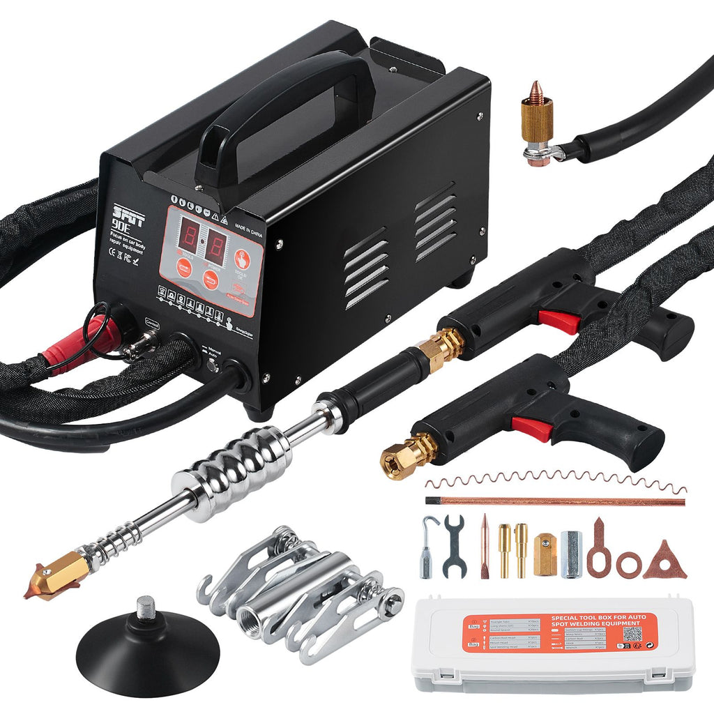 Spot Welder Dent Puller, 3KW Stud Welder Dent Repair Kit with 2 Welding Guns, Auto/Manual Welding & 7 Modes, 110V Auto Body Spot Welding Dent Repair Machine for Car, Truck Dent Repair