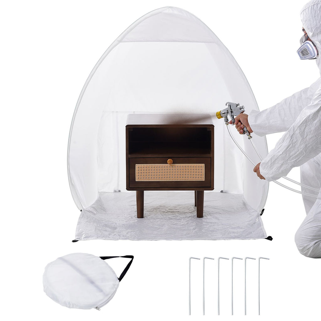 Spray Paint Shelter, 40 x 35 x 40 in Pop-Up Portable Spray Paint Tent with Built-In Floor, Exhaust Window and Storage Bag, Foldable Paint Booth for Furniture, DIY Hobby Tool Painting Station