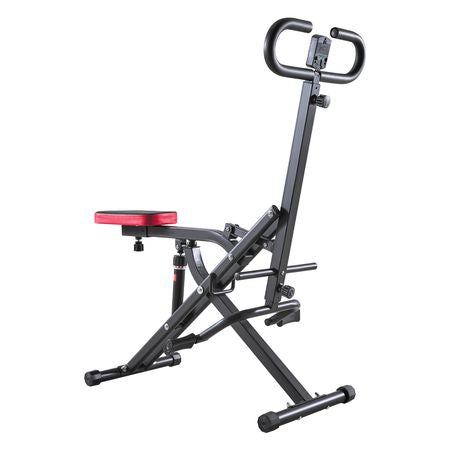 Squat Machine, Deep Squat Rowing Machine for Home, Easy Setup & Foldable Exercise Equipment, Glute Trainer Machine with 12-Gear Adjustable Resistance, Glutes & Leg Home Workout Machine, Black