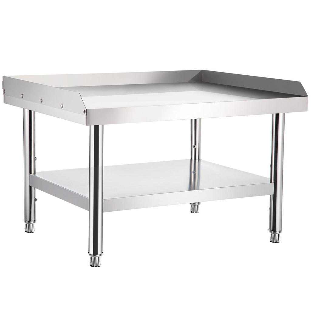 Stainless Steel Equipment Grill Stand, 48 x 30 x 24 Inches Stainless Table, Grill Stand Table with Adjustable Storage Undershelf, Equipment Stand Grill Table for Hotel, Home, Restaurant Kitchen