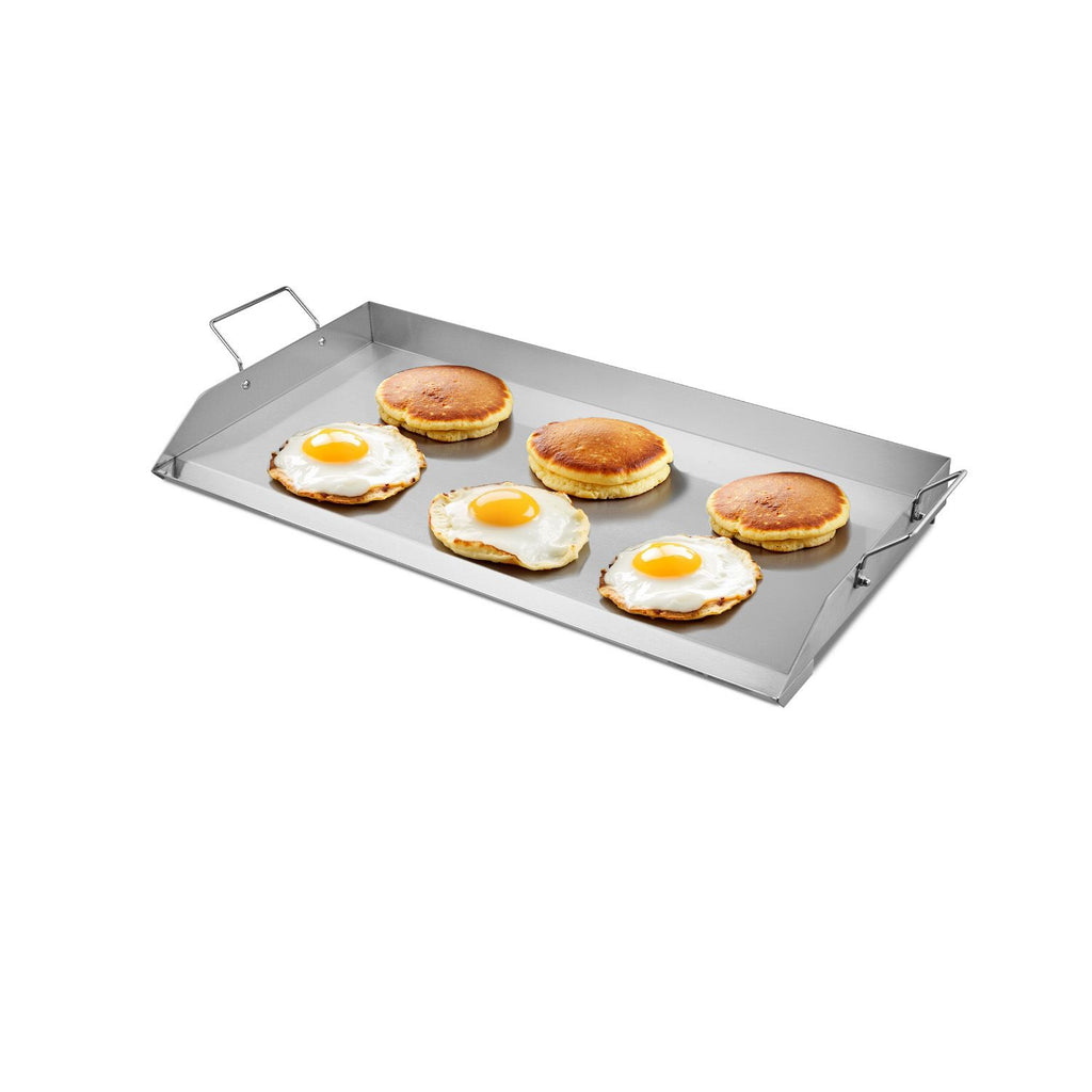 Stainless Steel Griddle, 32x16 inch Universal Flat Top Rectangular Plate, Gas Grill Griddle for BBQ Grill, Teppanyaki, Portable Family Cookware with Handle, for Camping Tailgating Party image 2