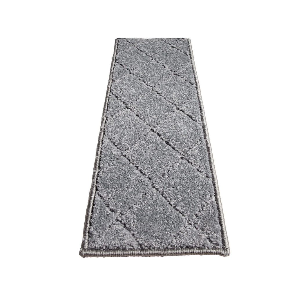 Stair Treads, Stairs Carpet Non Slip 9" x 28", Indoor Stair Runner for Wooden Steps, Anti Slip Carpet Soft Edging Stair Rugs Mats for Kids Elders and Dogs, 15 pcs, Gray