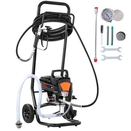 Stand Airless Paint Sprayer, 950W 3000PSI High Efficiency Electric Airless Sprayer With Cart, Paint Sprayers for Home Interior and Exterior Furniture and Fences, Fine And Even Painting Effect