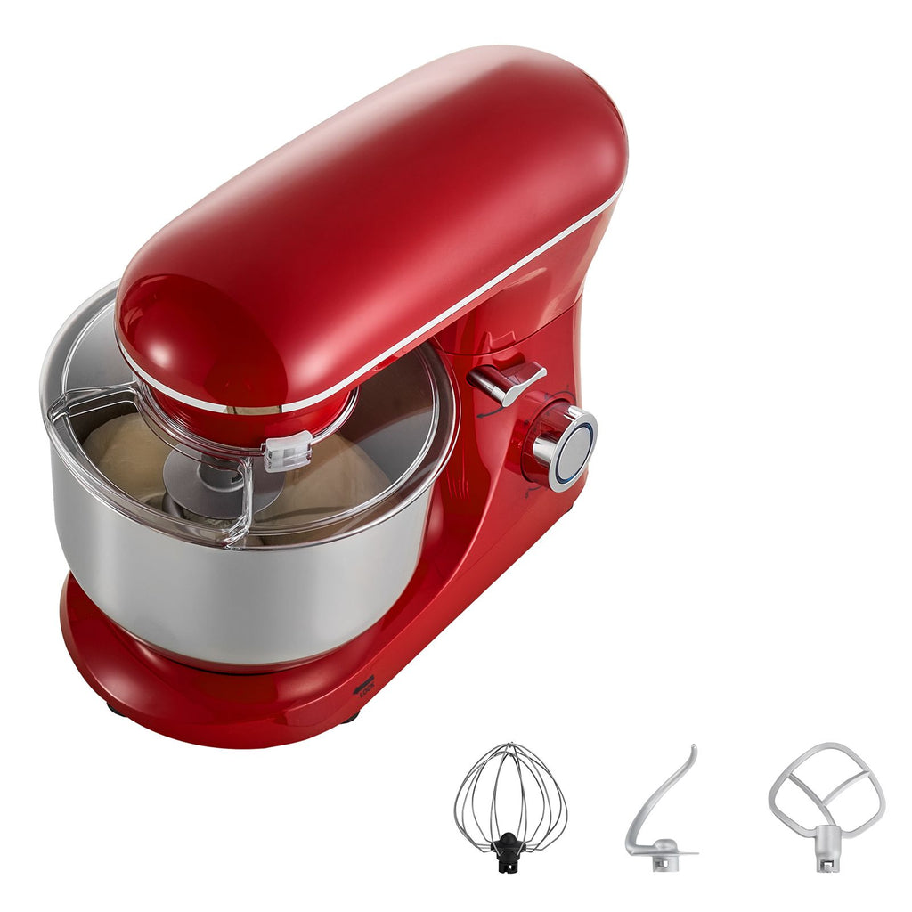Stand Mixer, 6 QT Electric Kitchen Mixer, 660W Dough-Mixer, 6 + Pulse Speeds Tilt-head Food-Mixer with Stainless Steel Bowl, Dough Hook, Whisk, Beater, for Baking, Mixing, Whipping & Kneading