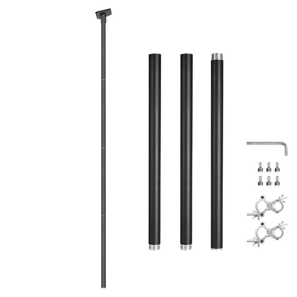Starlink RV Ladder Mount, 360°Adjustable Angle Mounting Standard Gen 3 Pipe Kit, Heavy-Duty Steel Extra Long Starlink RV Ladder Adapter, Compatible with Gen3 and V3, Easy to Assembly, Black