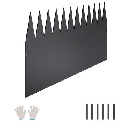 Steel Landscape Edging, 4 Packs 40 x 12 in Rust-Resistant Metal Landscape Edging, Bendable Garden Edging Border, Heavy Duty Lawn Edging, Easy-to-Install, Flower Bed Yard Pathway Divider Black