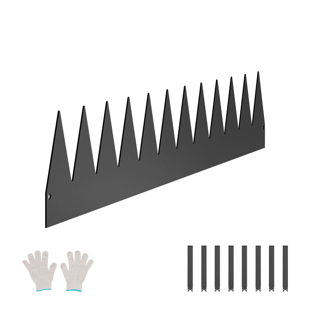 Steel Landscape Edging, 6 Packs 40 x 6 in Rust-Resistant Metal Landscape Edging, Bendable Garden Edging Border, Heavy Duty Lawn Edging, Easy-to-Install, Flower Bed Yard Pathway Divider Black