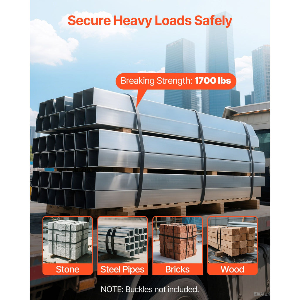 Steel Strapping Coil, 3/4 in x 0.02 in x 1640 ft, Metal Strapping Banding Roll Withstands Harsh Environment, 1700 lbs Break Strength, Heavy Duty Banding Pallet Strap Coil for Pallet Packing image 2