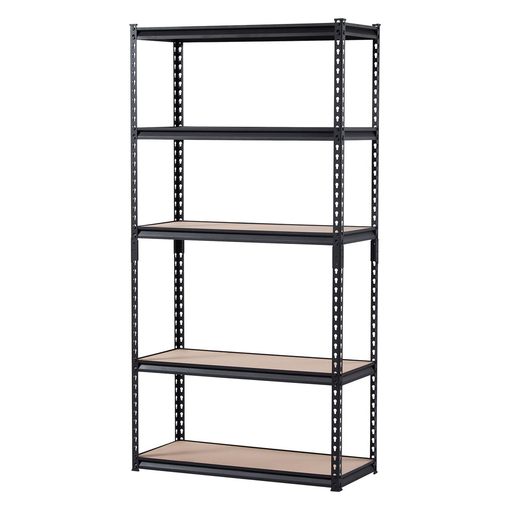 Storage Shelves, 2000 lbs, 5 Tier Garage Storage Shelving, 16" D x 36" W x 71.4" H Adjustable Metal Shelves for Garage Shelves Utility Rack Shelf, Ideal for Kitchen, Warehouse, Basement, Black