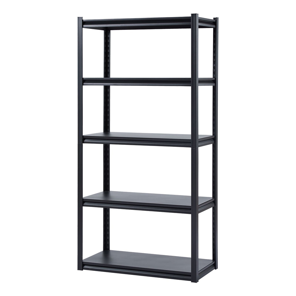 Storage Shelves, 2000 lbs, 5 Tier Garage Storage Shelving, 18" D x 36" W x 72" H Adjustable Metal Shelves for Garage Shelves Utility Rack Shelf, Ideal for Kitchen, Warehouse, Basement, Black