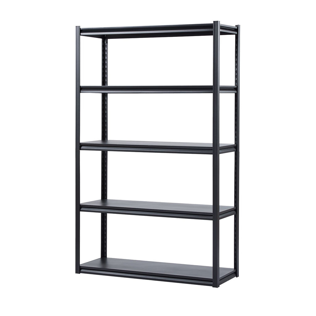 Storage Shelves, 3000 lbs, 5 Tier Garage Storage Shelving, 18" D x 48" W x 78" H Adjustable Metal Shelves for Garage Shelves Utility Rack Shelf, Ideal for Kitchen, Warehouse, Basement, Black