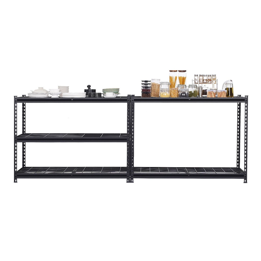 Storage Shelves, 3000 lbs, 5 Tier Heavy Duty Garage Shelving, 24" D x 48" W x 72" H Adjustable Metal Shelves for Industrial Shelving Unit Utility Shelf, for Kitchen, Warehouse, Basement, Black image 2