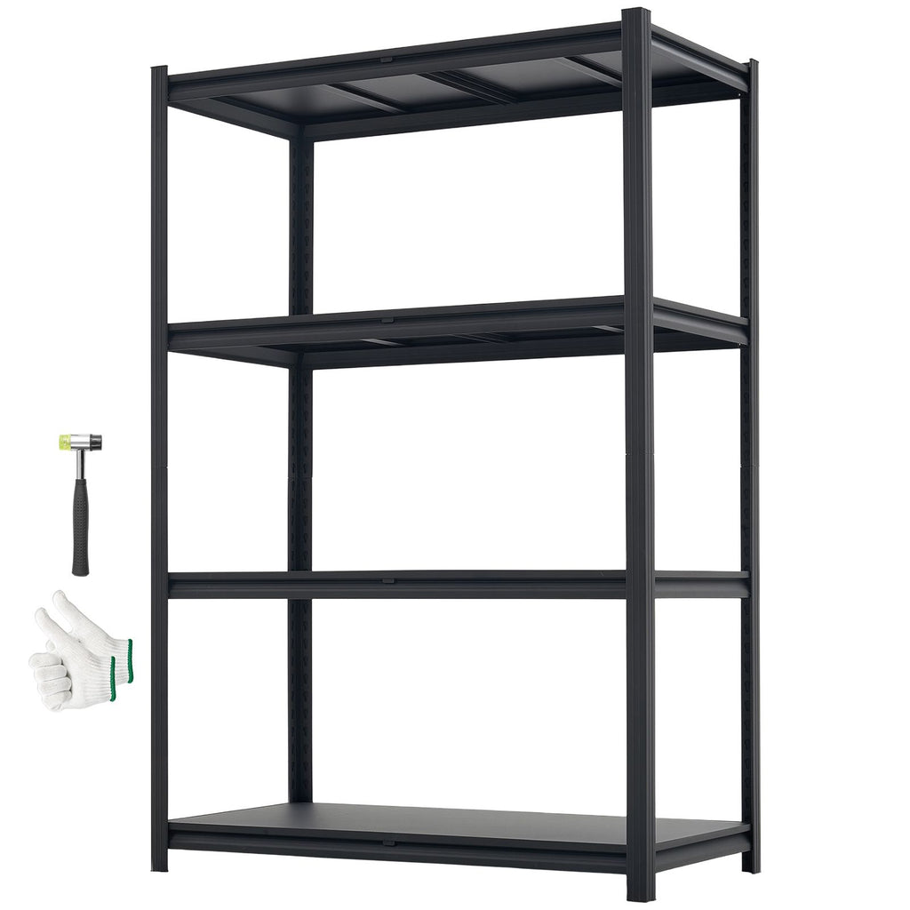 Storage Shelves, 4-Tier Adjustable, 2400 lbs Capacity, Heavy Duty Garage Storage Shelving Unit, Metal Utility Rack Shelf, for Garage Workshop Warehouse Basement, 40.55" W x 20.55" D x 60.2" H