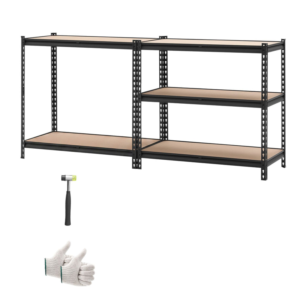 Storage Shelves, 5-Tier Adjustable, 2000 lbs Capacity, Heavy Duty Garage Storage Shelving Unit, Metal Utility Rack Shelf, for Garage Warehouse Basement Kitchen, 36.34" W x 16.34" D x 71.38" H