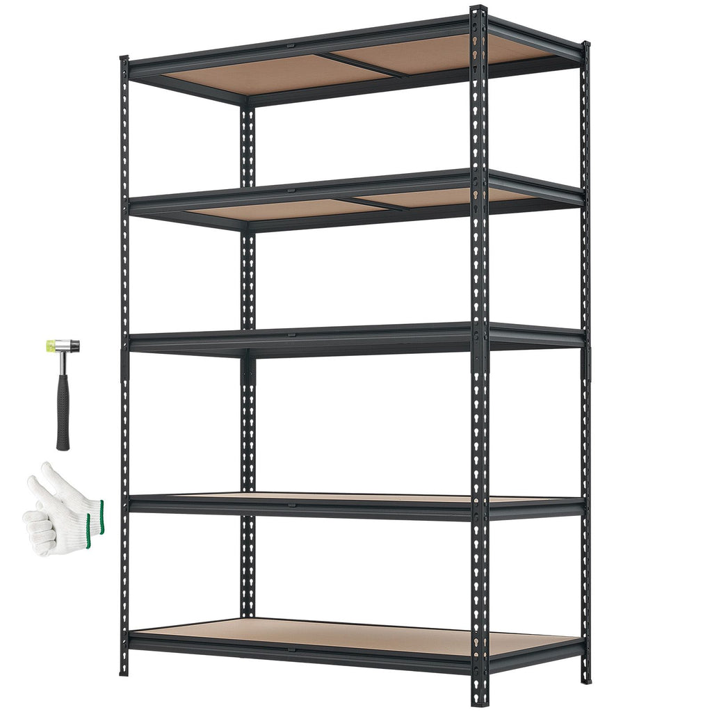 Storage Shelves, 5-Tier Adjustable, 3000 lbs Capacity, Heavy Duty Garage Storage Shelving Unit, Metal Utility Rack Shelf, for Garage Workshop Warehouse Basement, 48.35" W x 24.37" D x 71.38" H