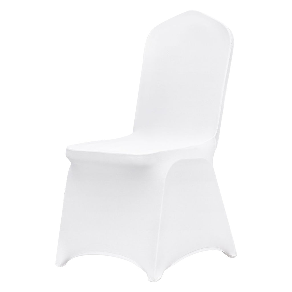 Stretch Spandex Folding Chair Covers, Universal Fitted Chair Cover, Removable Washable Protective Slipcovers, for Wedding, Holiday, Banquet, Party, Celebration, Dining (150PCS White)