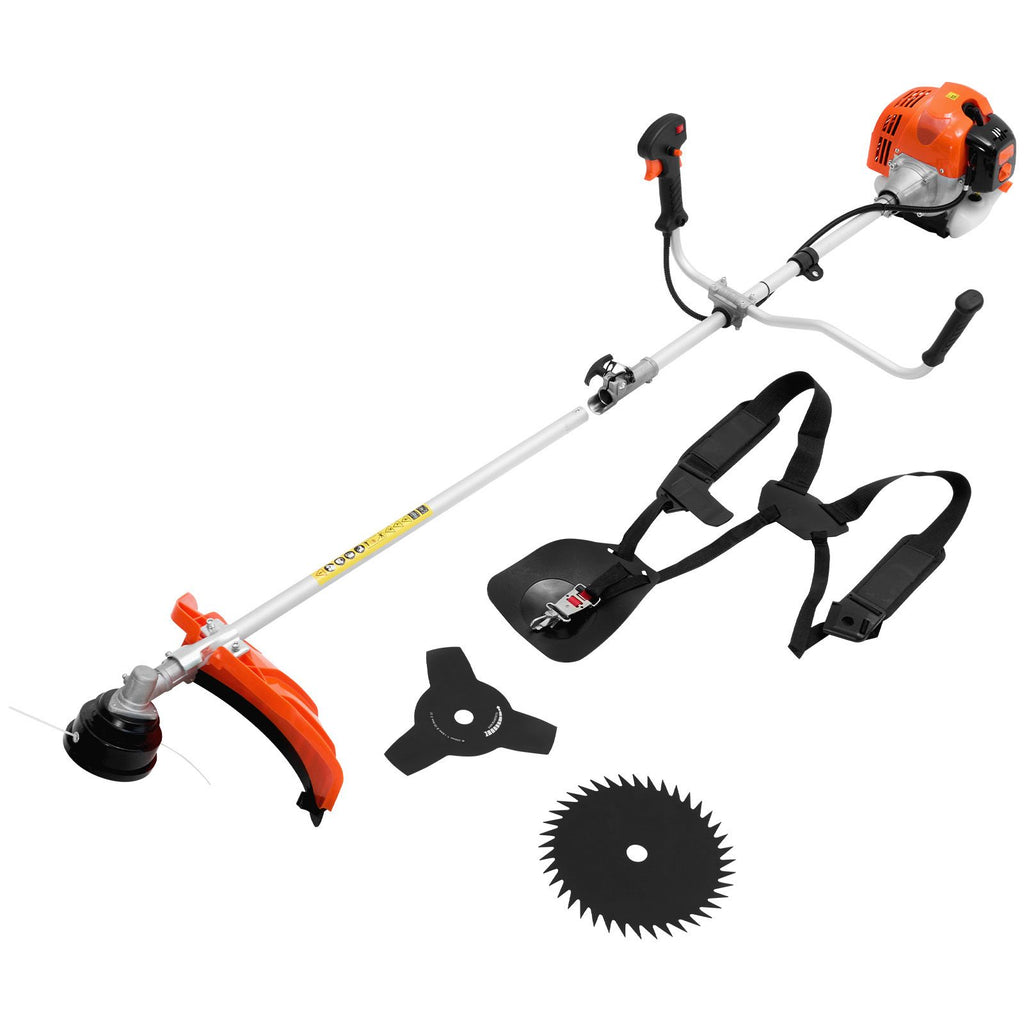 String Trimmer, 51.7CC 2-Stroke, Gas Powered Weed Wacker, 16.9" Cordless Grass Trimmer, Multi-Functional Lawn Edger with Shoulder Strap & 3T Blade, Weed Eater for Quick Grass Cleaning
