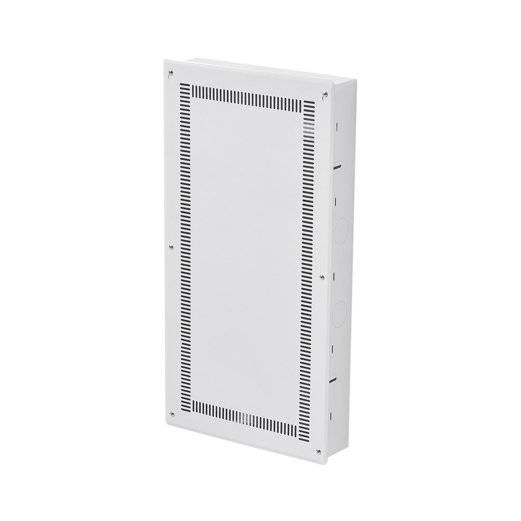 Structured Media Enclosure, 28-Inch, Recessed in-Wall Media Box with Cover, Wall-Mount Cable Management Box Kit, Structured Wiring Multi-Media Cabinet, Cold-Rolled Steel, for TV Home Theater