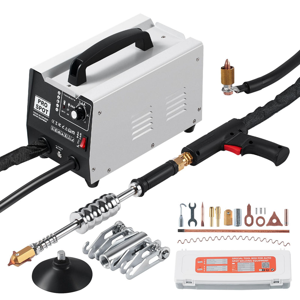 Stud Welder Dent Repair Kit, 1.8KW Spot Welder Dent Puller with Auto/Manual Welding & 7 Versatile Modes, 110V Auto Body Spot Welding Dent Puller Machine for Car, Truck Dent Repair