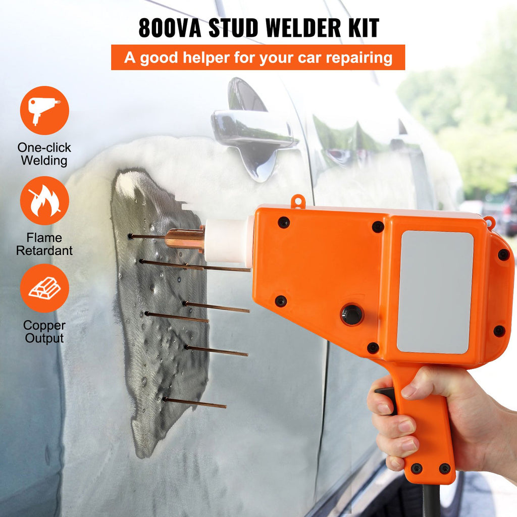 Stud Welder Kit, 5500 Stud Welder Dent Repair Kit, 800VA Spot Welder Stud, 110V Welder Stud Kit, Stud Gun Dent Puller Kit with Complete Accessories, Dent Welder Repair for Auto Body Repairing