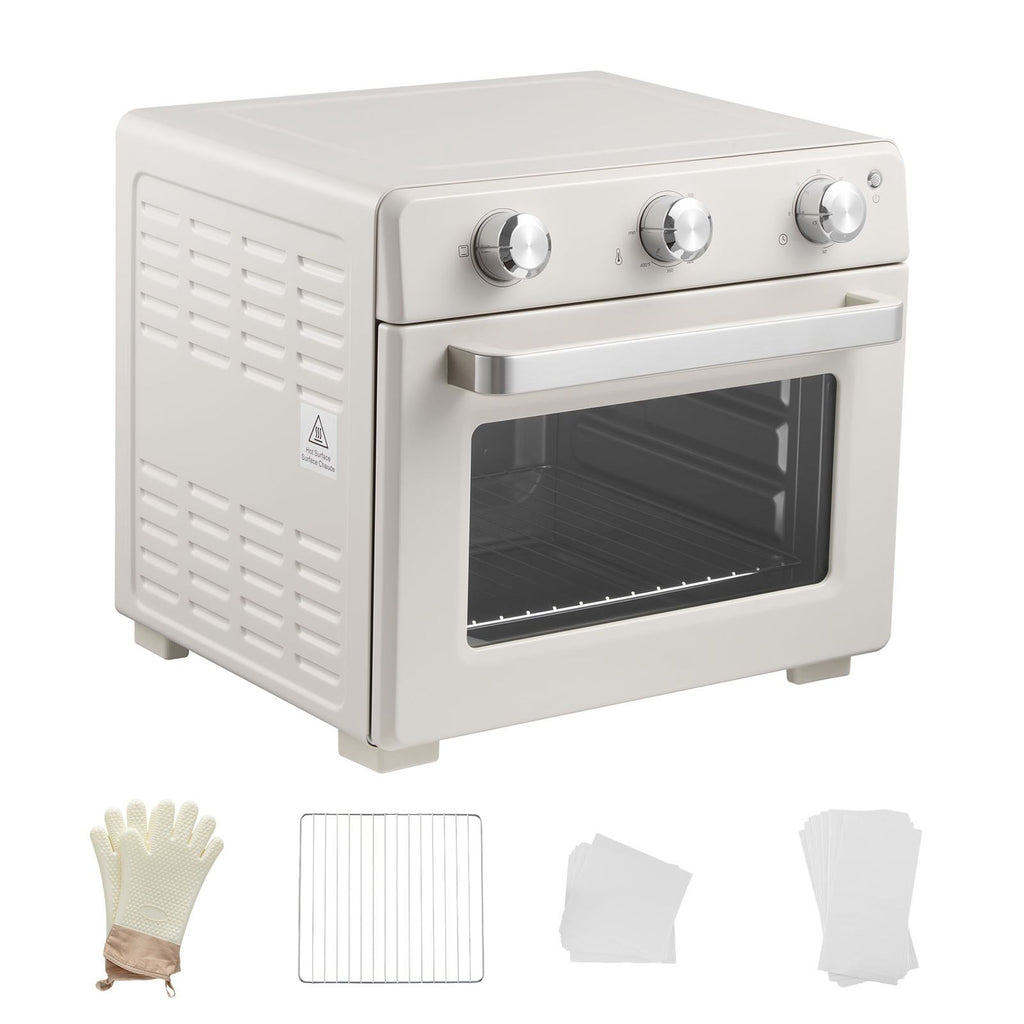 Sublimation Oven Machine, 26 Qt, Fits 40oz Tumblers, with 50 Shrink Films, 1 Tape and 2 Heat Gloves, 360° Turbo Convection for Sublimation Blank Tumblers, Mugs, Bowls, Off-White