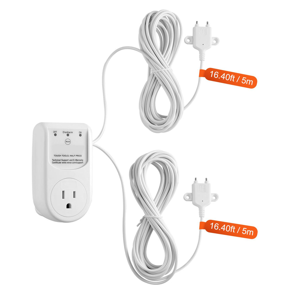 Sump Pump Alarm, Indoor/Outdoor High Water Septic Tank Alarm With HI/LO Dual Sensors, 85dB Loud Alarm and 16.4ft Extended Sensor Cable, For Sewage Pits, Submersible, Utility