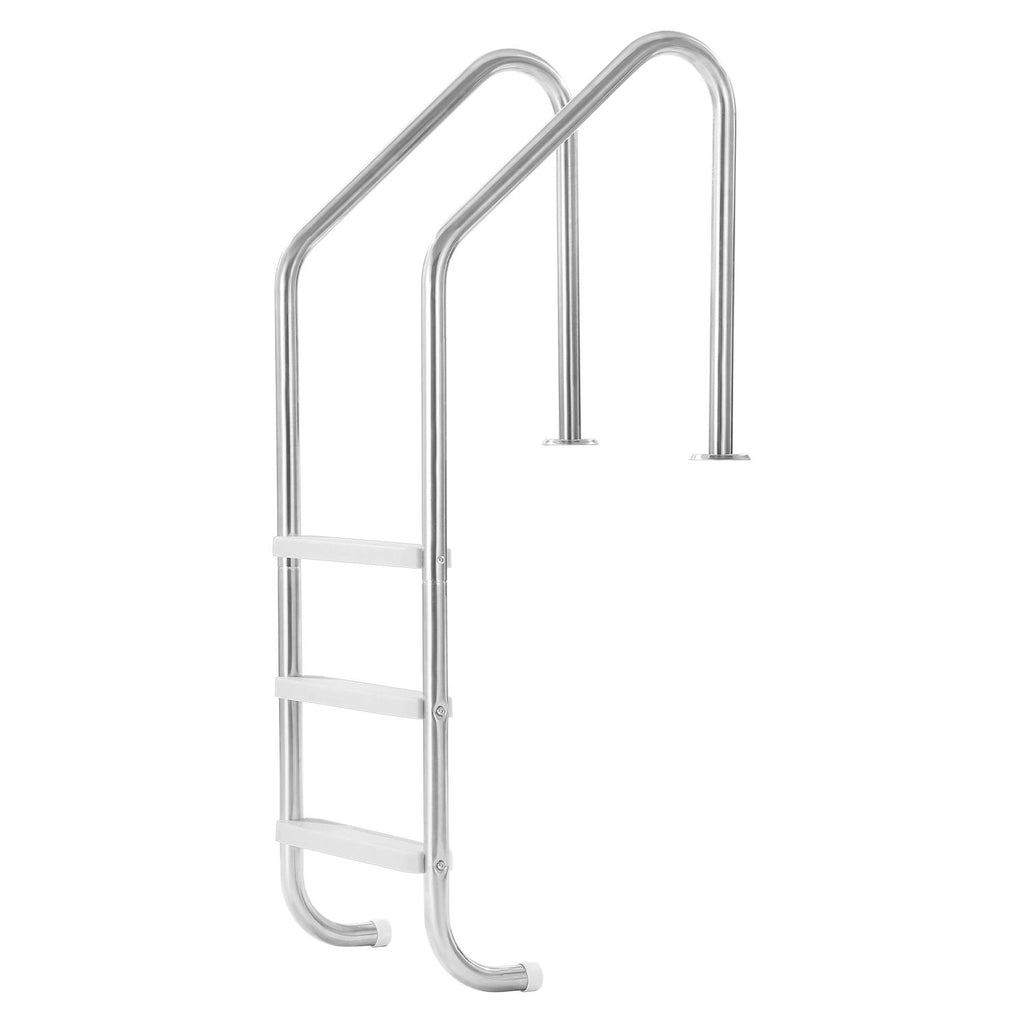 Swimming Pool Ladder, 3-Step Double Handrails Stairs with Non-slip Heavy Duty Steps, Stainless Steel Load Capacity 265 lbs, for 48-54 In Inground Pools of Any Decking Surface Indoor & Outdoor