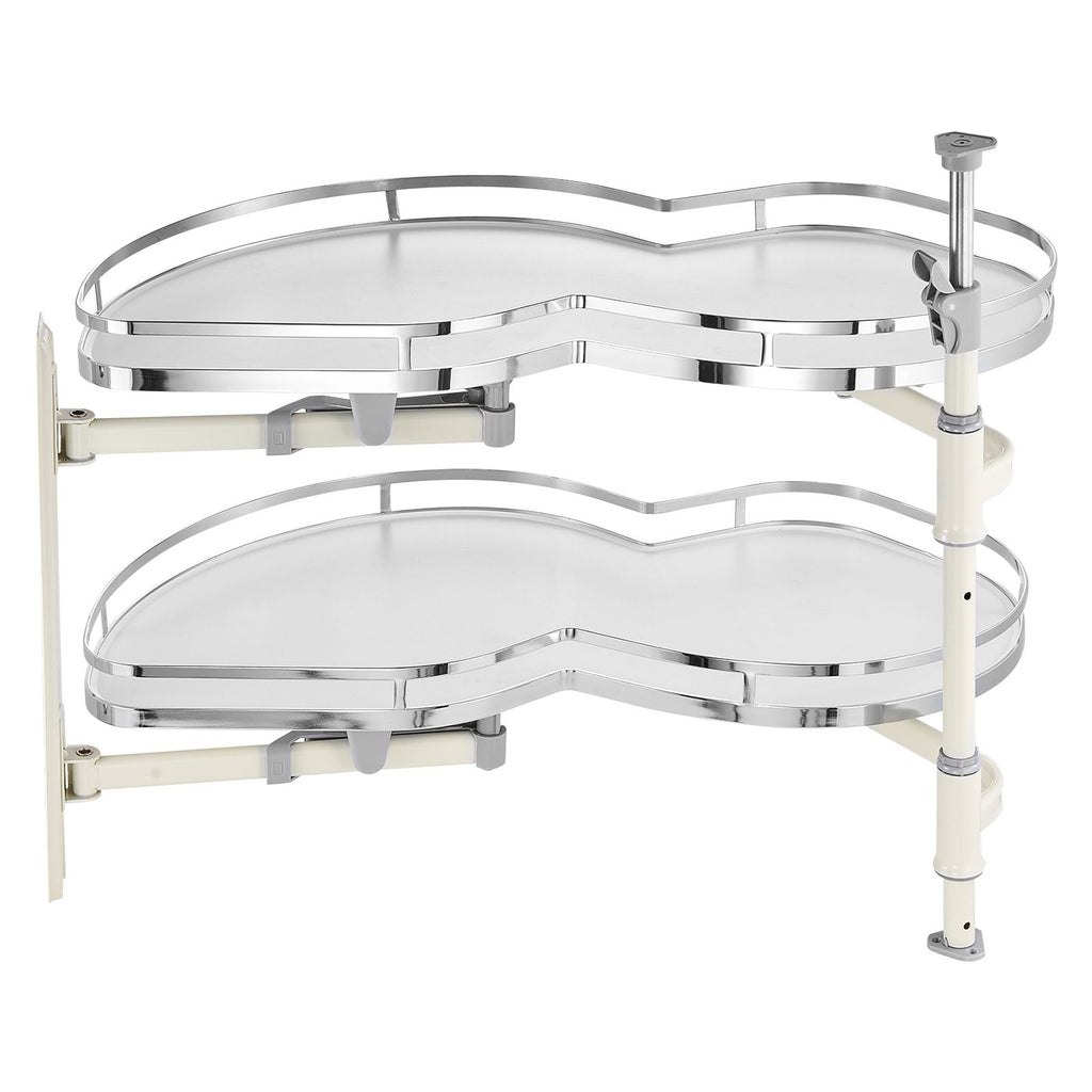 Swing Left Blind Corner Cabinet, Pull Out Organizer for 36 inch Width Blind Cabinet, 2 Tier Height Adjustable Swing Tray, Soft Close Kitchen Cloud Blind Organizer, Left Open