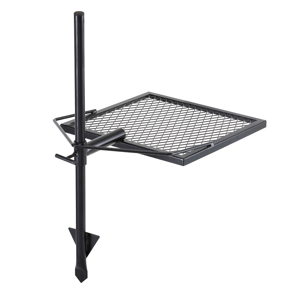 Swivel Campfire Grill, Fire Pit Grill Grate over Fire Pits, Heavy Duty Steel Grill Grates, 360° Adjustable Open Fire Outdoor Cooking Equipment, Portable Camp Fire Racks for Camping Outdoor BBQ