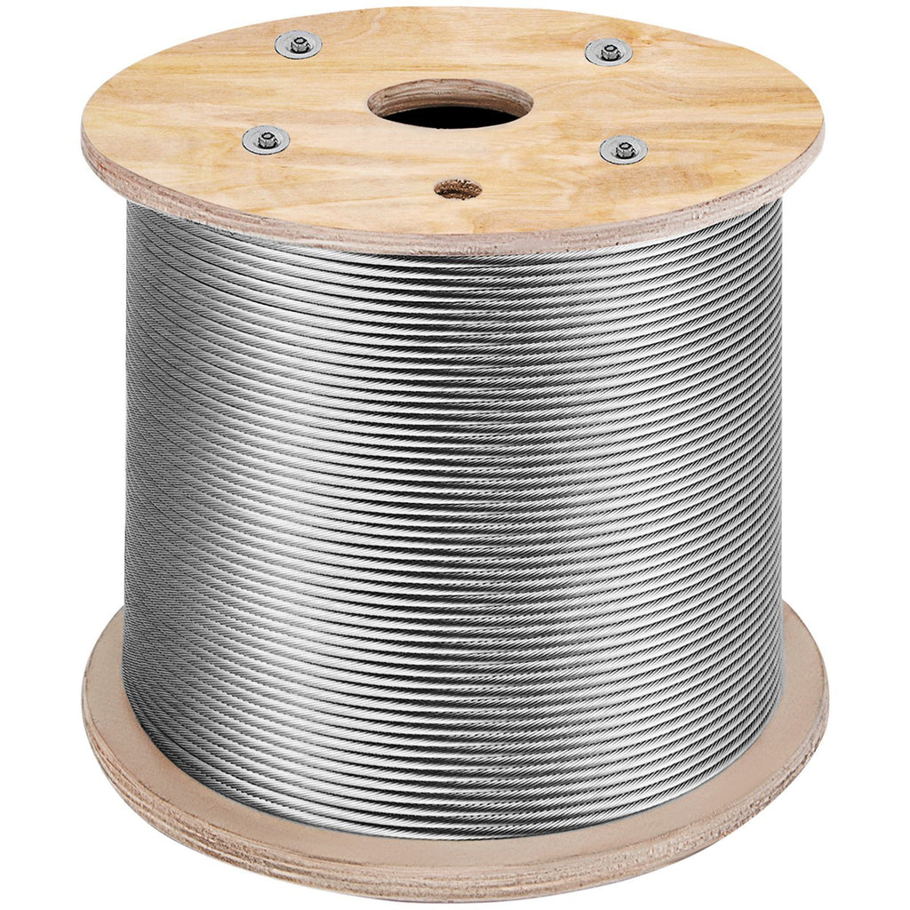 T316 1x19 Stainless Steel Cable 1/8" Cable Rail Wire Rope Aircraft Cable 984FT