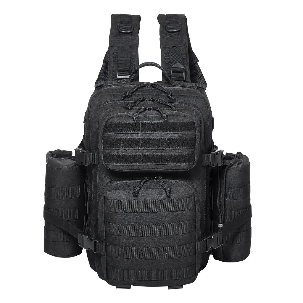 Tactical Backpack, 25L Military Tactical Backpack with Molle Design & 3 Compartments, Army Assault Pack Bag for Men and Women, Range Gear Backpack for Outdoor Adventure, Hiking, Hunting, Black