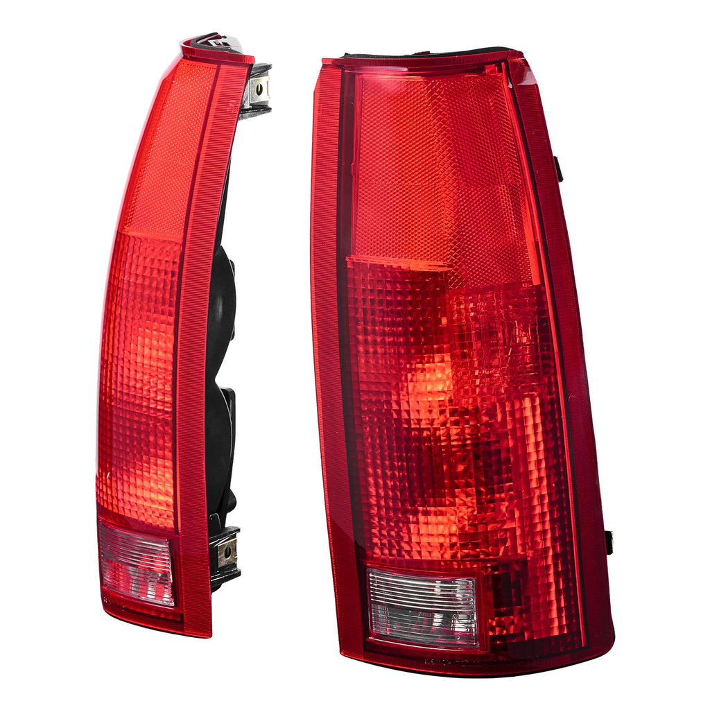 Tail Light Assembly Compatible with 1988-1999 Chevy/GMC C/K 1500 2500 3500, 1992-1999 Chevy/GMC Suburban 1500/2500, 2PCS Left & Right Side Taillight Rear Brake Lamps with Halogen Bulbs