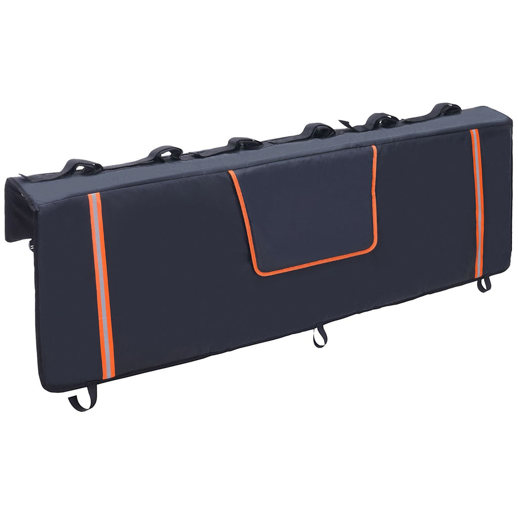 Tailgate Bike Pad, 62" Truck Tailgate Pad Carry 6 Mountain Bikes, Tailgate Protection Pad with Reflective Strips and Tool Pockets, Tailgate Pad with Rear Camera Opening for Pickup Trucks