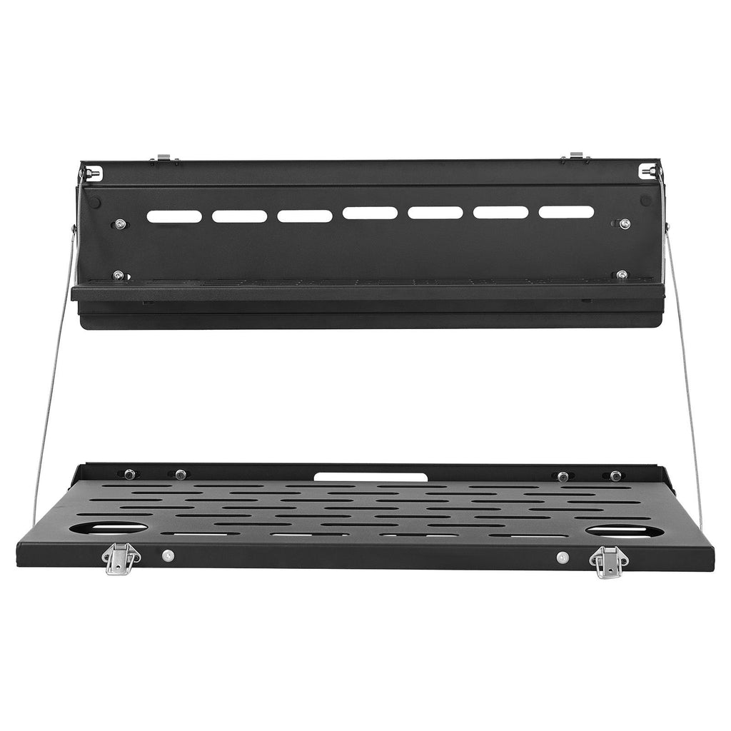 Tailgate Table, for 2021-2025 Ford Bronco, 88 lbs, Carbon Steel Foldable Molle Panel Double-Layer Drop Down Table, Rear Door Cargo Storage Rack Shelf Luggage Holder Carrier Camping Accessories