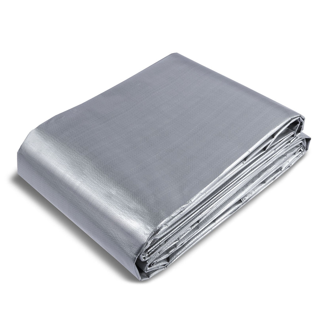 Tarp Heavy Duty Waterproof 20x30 ft, Plastic Poly Tarp Cover 10 Mil, Multi Purpose Tear UV and Temperature Resistant Outdoor Tarpaulin with High Durability Reinforced Grommets (Silver/Brown)