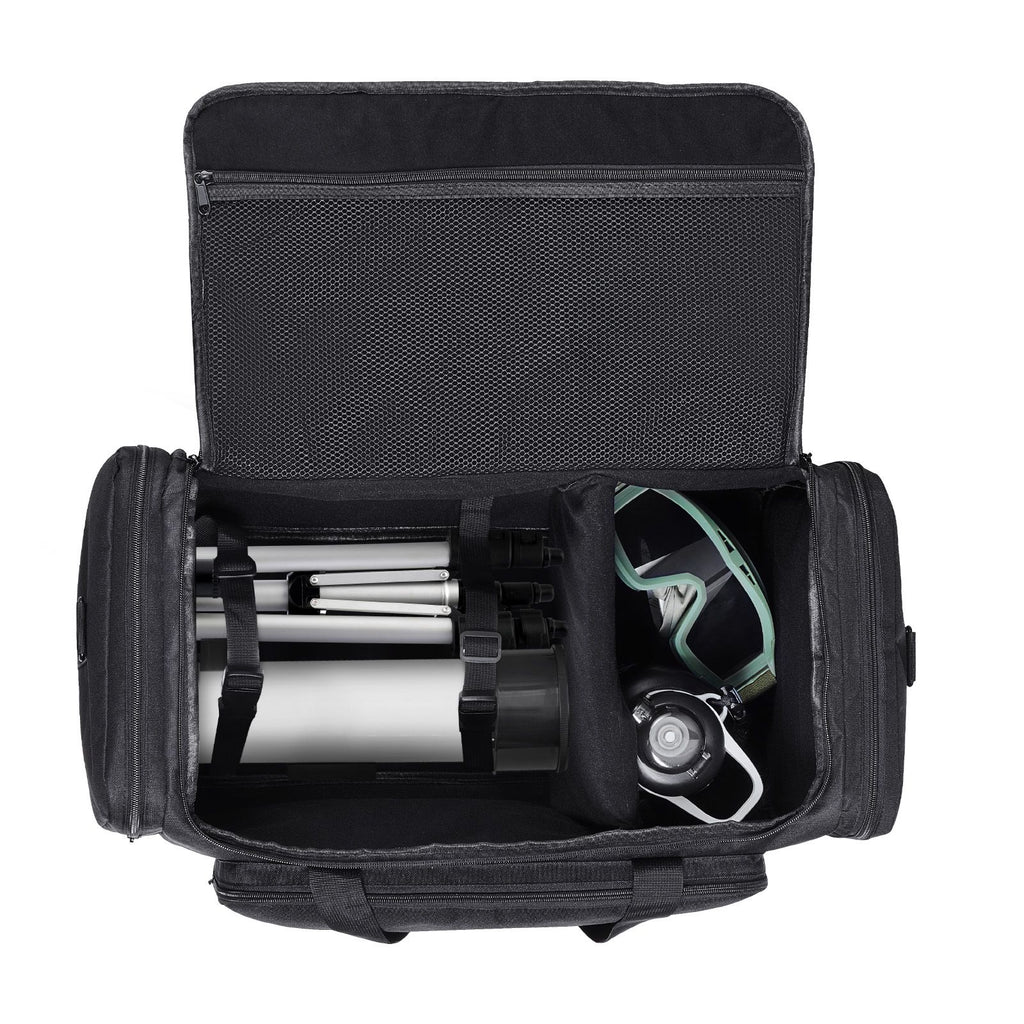 Telescope Case, 22 in, Telescope Storage Bag with Fixed Buckles, Multi-Pocket & Detachable Divider for Telescope, Shock-Absorbent Telescope Carrying Case to Easily Secure Optical Tube & Tripod