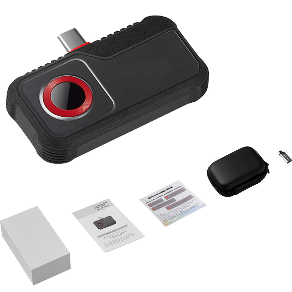 Thermal Imaging Camera for Android, 256 x 192 IR Resolution Infrared Thermal Imager with Visual Camera, 25Hz Refresh Rate Thermal Camera for Smartphone/Tablet, -4-1022 F Temperature Range, IP54