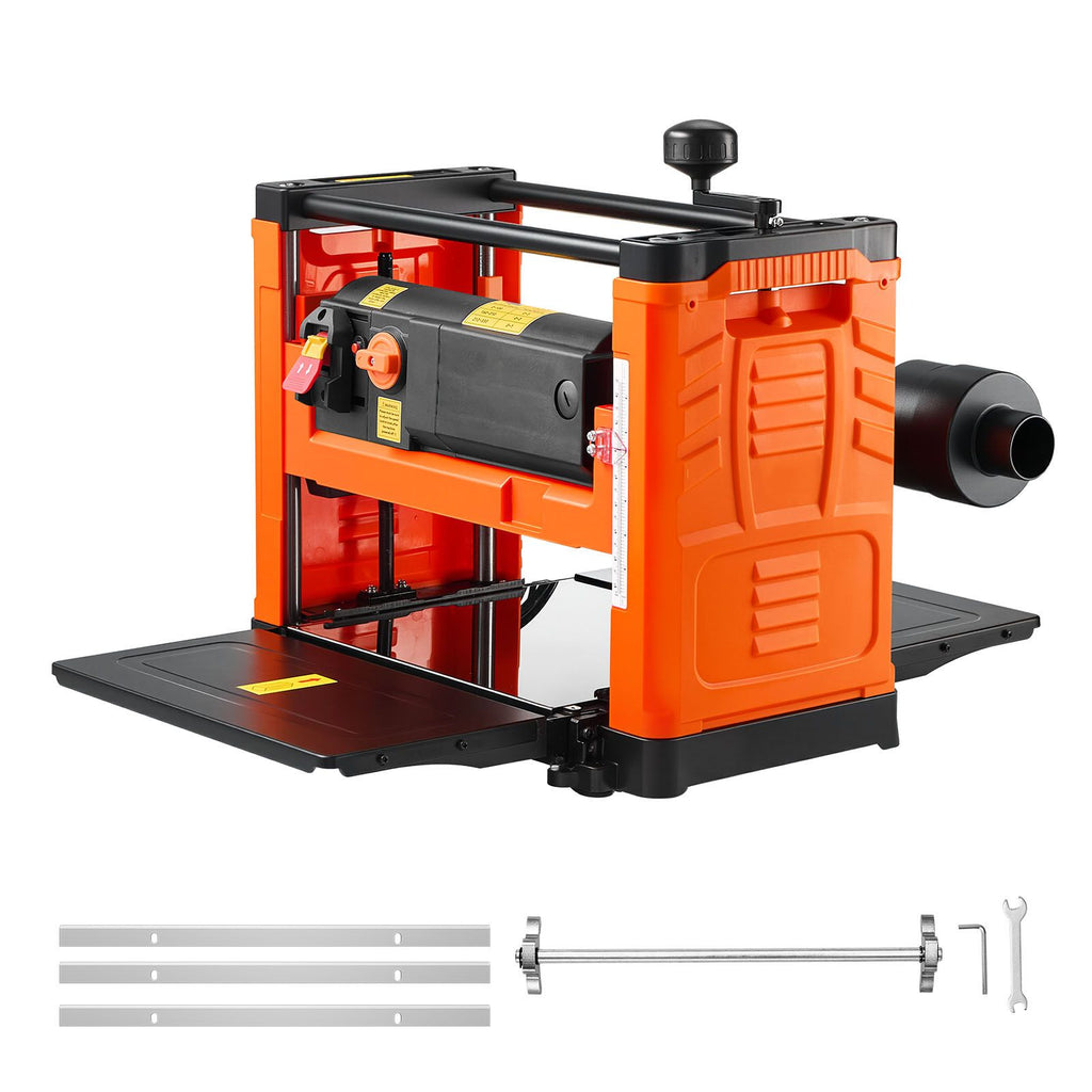 Thickness Planer, Two Speed, 13-Inch Width Worktable Power Benchtop Planer, Three-Blade, 2000W 23500 RPM Powerful Motor, Dual Rollers, Over Protection, Woodworking for Hard & Soft Wood Material